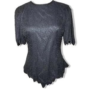 Vintage Beaded Blouse, Medium